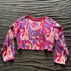 Zara hippy trippy cropped sweater